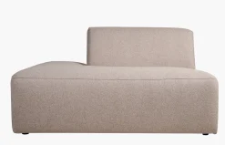 Modulsofa åpen ende venstre beige - 134x93x73 cm