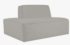 Modulsofa åpen ende venstre grå - 134x93x73 cm