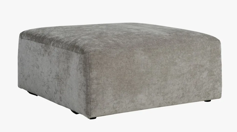 Modulsofa puff grå - 93x93x44 cm