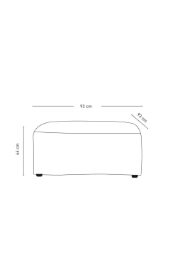 Modulsofa puff natur - 90x93x73 cm