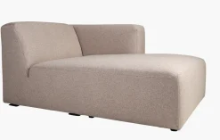 Modulsofa sjeselong høyre beige - 114x154x73 cm