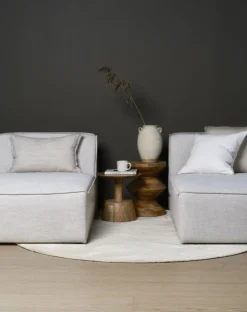 Modulsofa sjeselong venstre natur - 114x154x73 cm