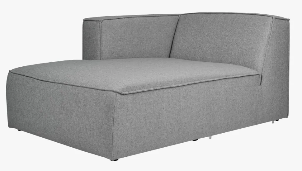 Modulsofa sjeselong venstre grå - 114x154x73 cm