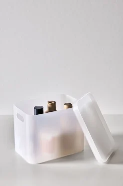Oppbevaringsboks frostet - 15x22x17 cm