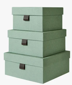Oppbevaringsboks lys grønn - 26x26x13 cm
