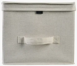 Oppbevaringsboks lys natur - 30x30x16 cm