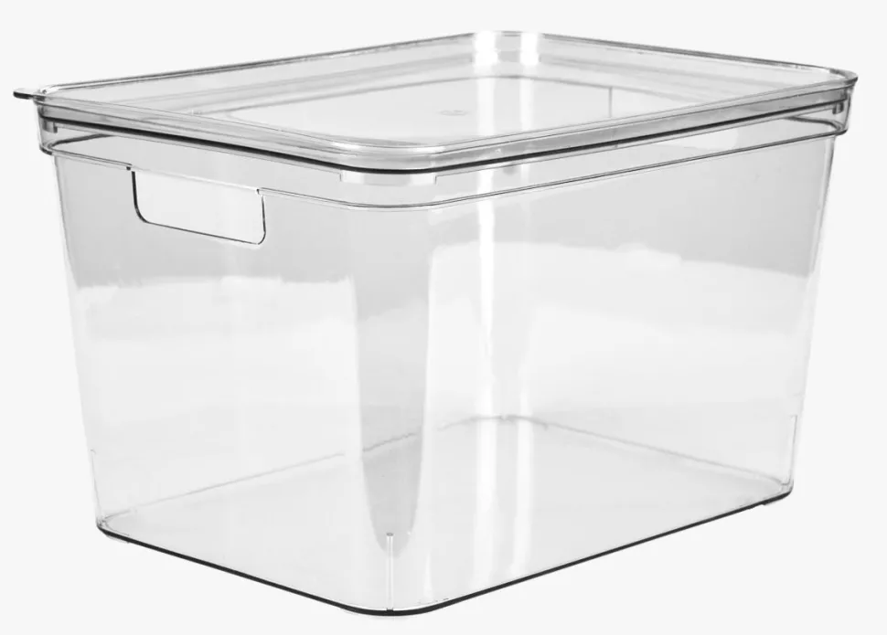 Oppbevaringsboks transparent - 17x26x12 cm