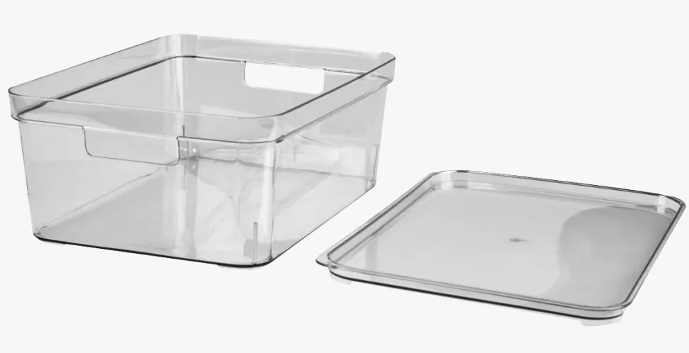 Oppbevaringsboks transparent - 17x26x12 cm