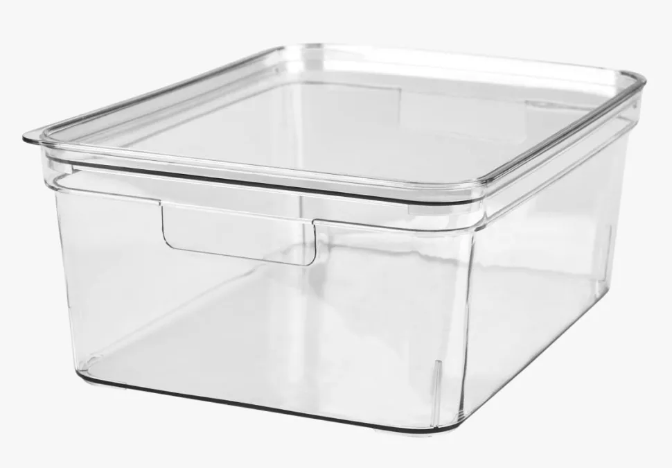 Oppbevaringsboks transparent - 17x26x12 cm