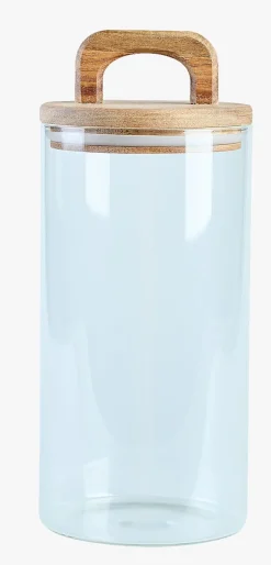 Oppbevaringskrukke transparent - ø10 x h13,5cm