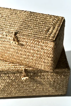 Oppbevaringskurv natur - 31x18x15 cm
