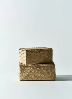 Oppbevaringskurv natur - 31x18x15 cm