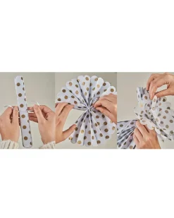 Papirpynt multi gull - ø 25cm