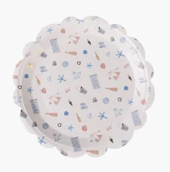Papptallerken 8pk multi - ø22,5 cm