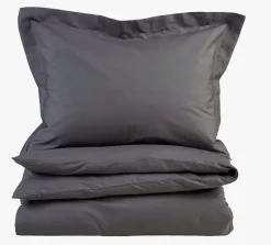 Percale sengesett mørk grå - 140x200 cm