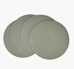 4pk drikkebrikke lys grønn - ø10 cm