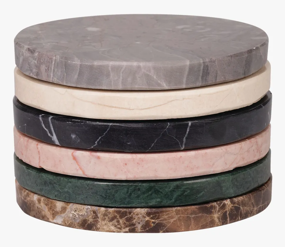 6pk drikkebrikke multi - ø10 cm