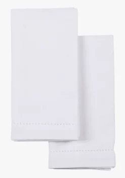 2pk tøyserviett hvit - 45x45 cm
