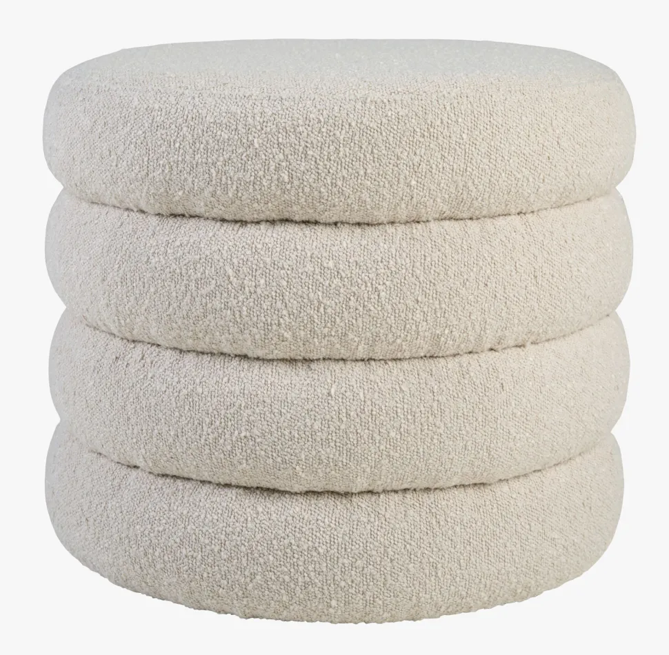 Puff lys beige - 50x50x43 cm
