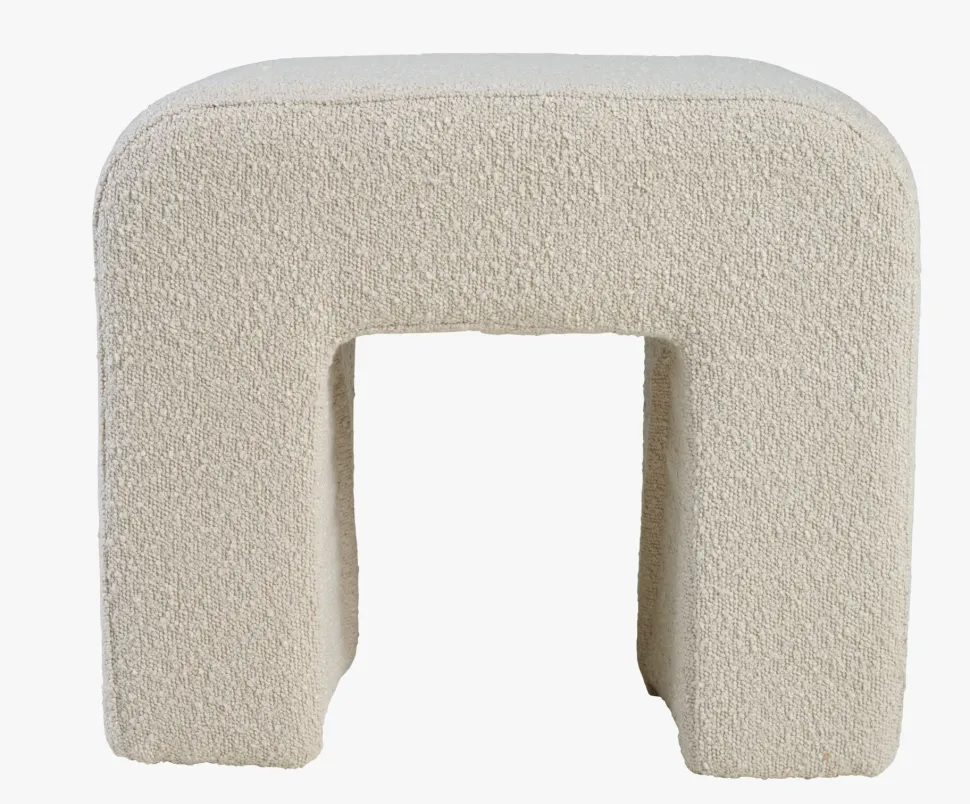 Puff lys beige - 40x50x43 cm
