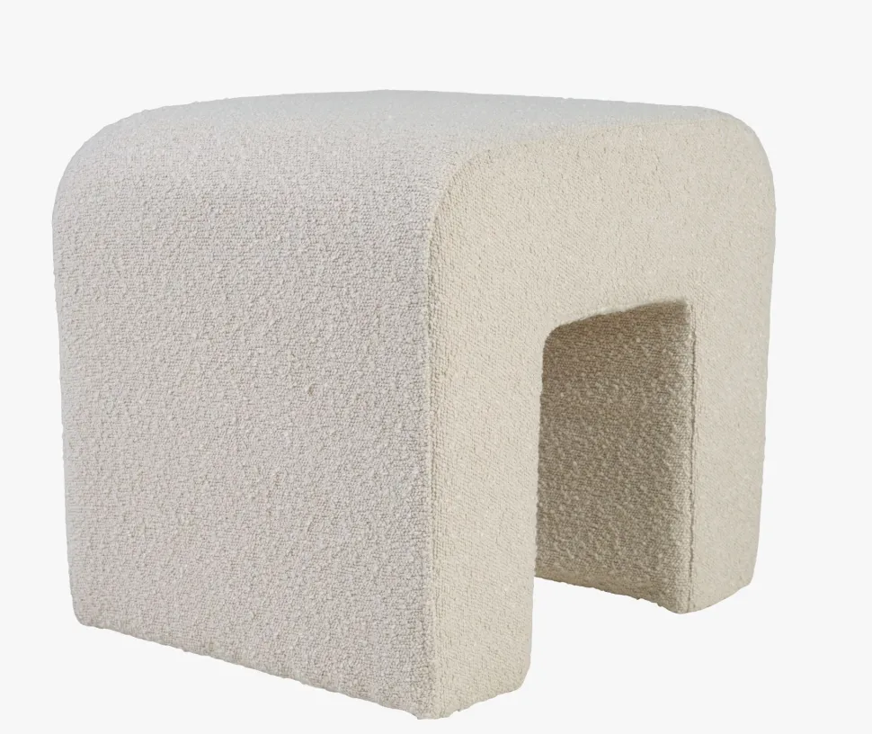 Puff lys beige - 40x50x43 cm