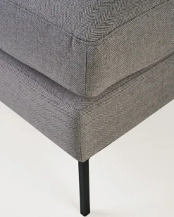 Puff lys grå - 90x90x50 cm