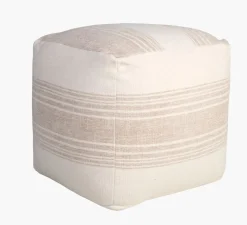Puff sølv - 40x40x40 cm