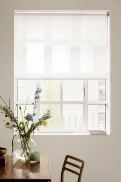 Rullegardin transparent offwhite - 80x185 cm