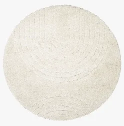 Rundt teppe offwhite - ø200 cm