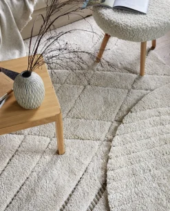 Rundt teppe offwhite - ø200 cm