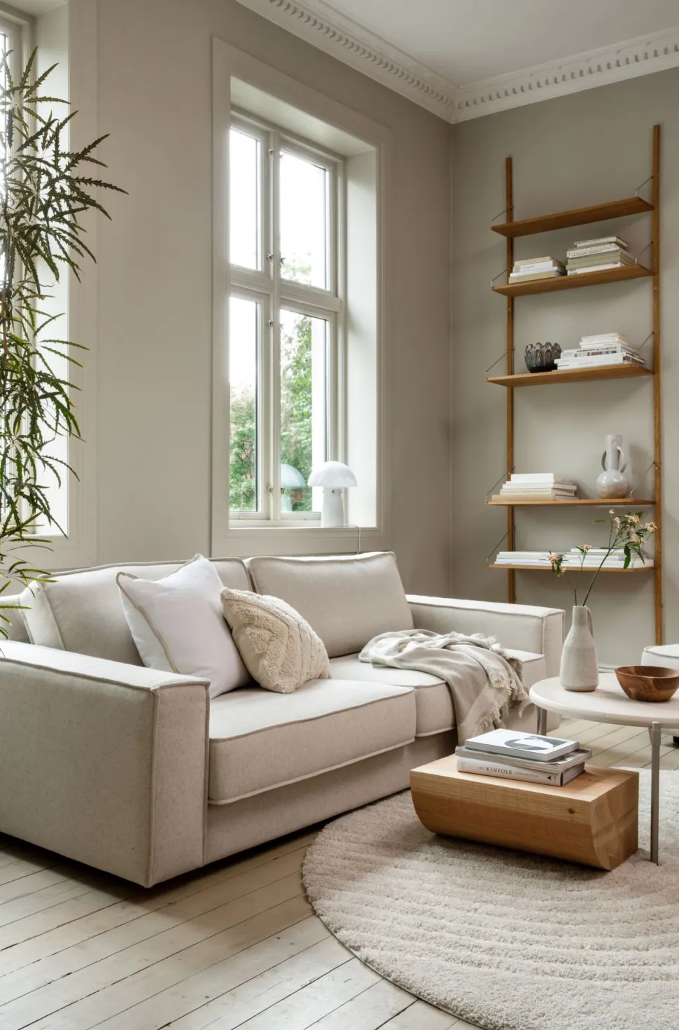 Rundt teppe offwhite - ø200 cm