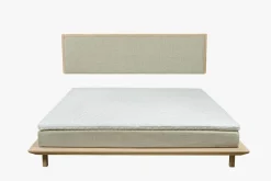 Seng hvitoljet eik beige - 180x200 cm