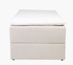 Seng med oppbevaring beige - 90x200x59 cm