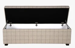 Sengebenk multi beige - 145x46x47 cm