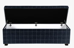 Sengebenk multi svart - 145x46x47 cm