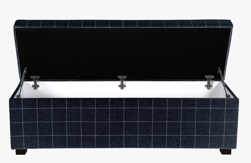 Sengebenk multi svart - 145x46x47 cm
