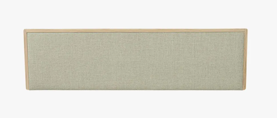Sengegavl hvitoljet hvit - 199x3x55 cm