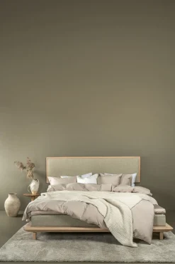 Sengegavl hvitoljet hvit - 199x3x55 cm