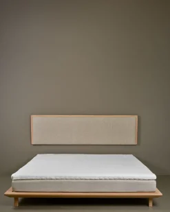 Sengegavl hvitoljet hvit - 199x3x55 cm