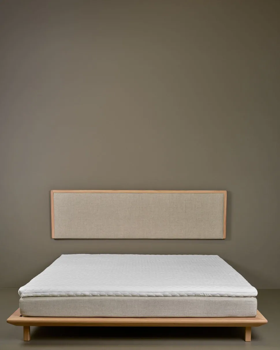 Sengegavl hvitoljet hvit - 199x3x55 cm