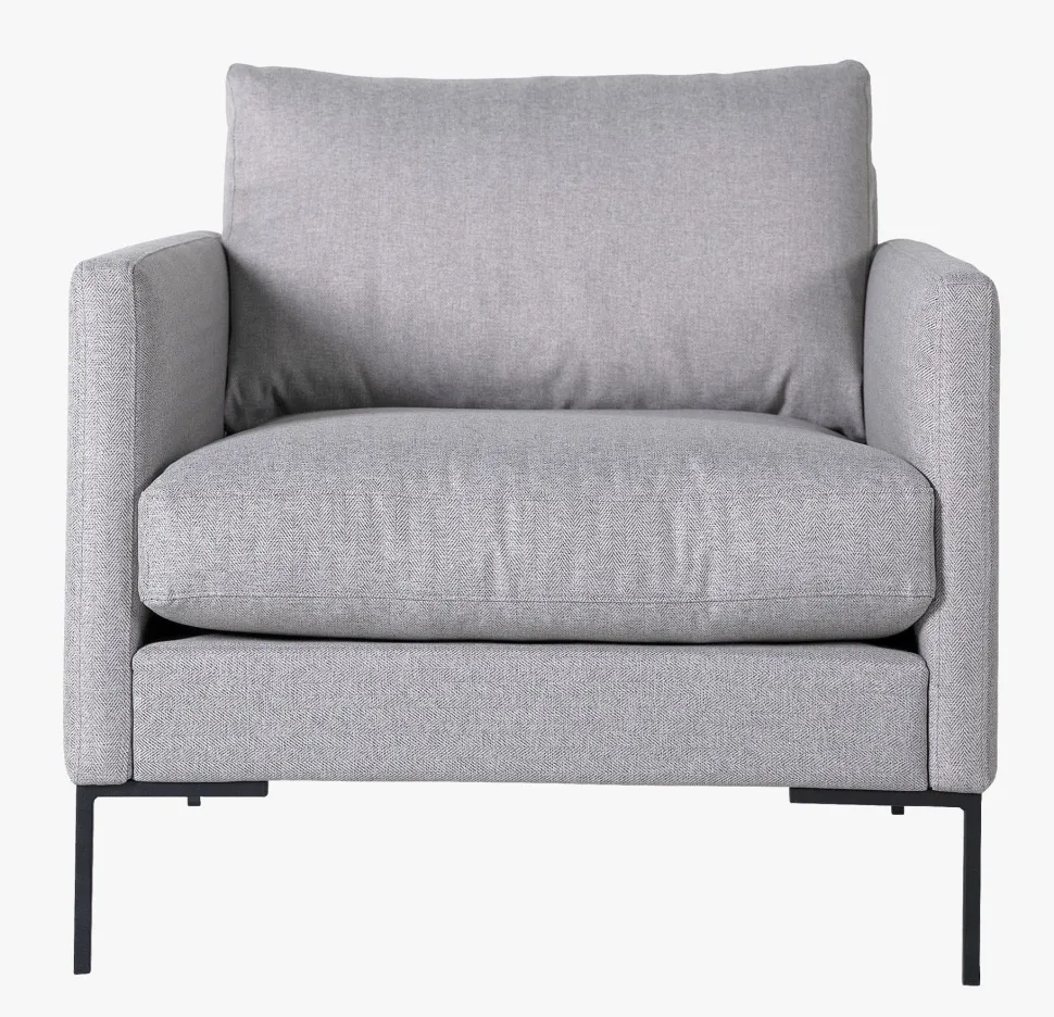 Setetrekk pakke loungestol lys grå - 40x40x60 cm
