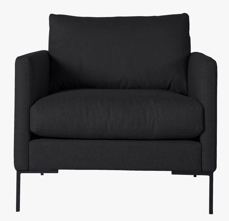 Setetrekk pakke loungestol svart - 40x40x60 cm