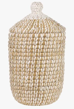 Skittentøyskurv natur - H34cm Ø26cm