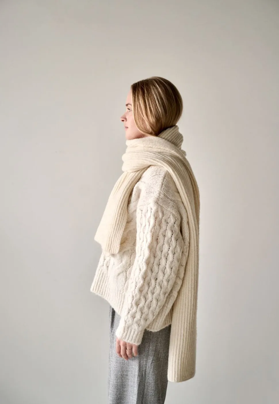 Skjerf offwhite - 40x185 cm