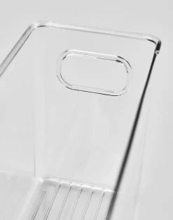 Smal oppbevaringsboks transparent - 9,7x26,5x15,5 cm