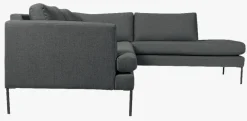 Sofa åpen ende høyre grå - 269x220x80 cm