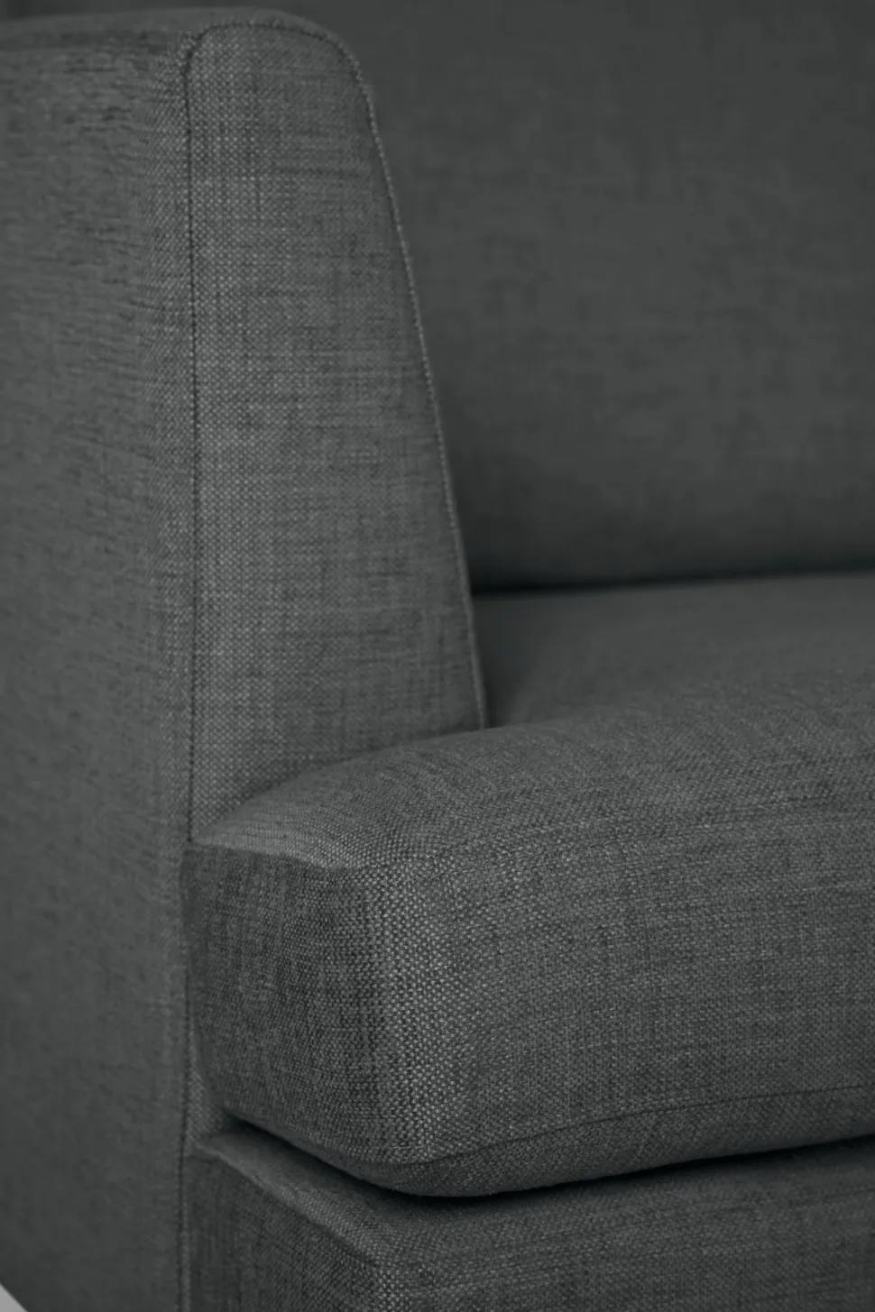 Sofa åpen ende høyre grå - 269x220x80 cm