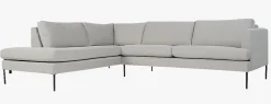 Sofa åpen ende venstre beige - 269x222x80 cm