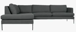 Sofa åpen ende venstre grå - 269x222x80 cm