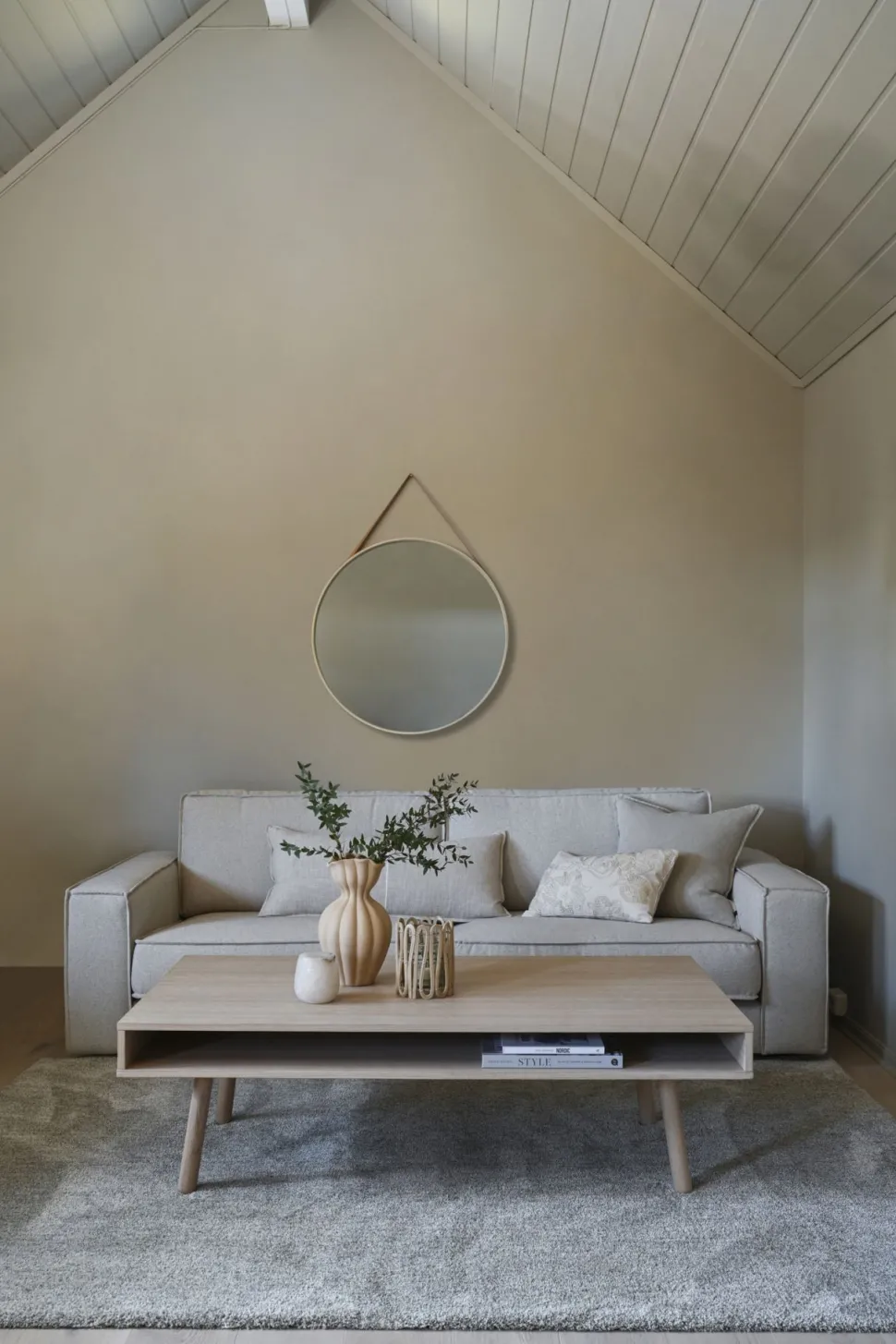 Sofabord høy modell natur - 70x130x48 cm